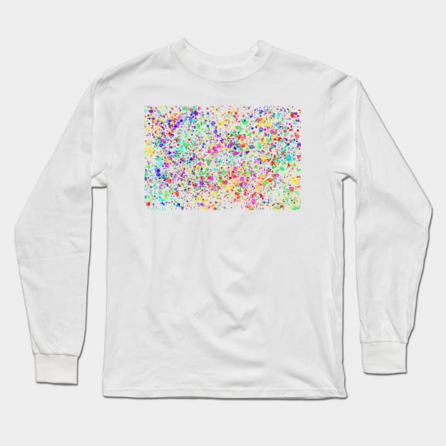 Abstract multi coloured paint splatter effect Long Sleeve T-Shirt by Russell102